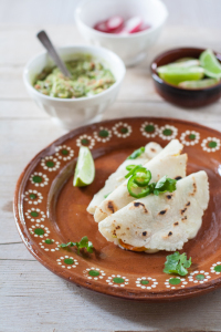 Quesadillas con fiori di zucca