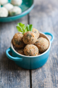 Polpette con cime di rapa e provolone piccante