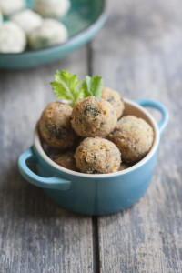 Polpette con cime di rapa e provolone piccante