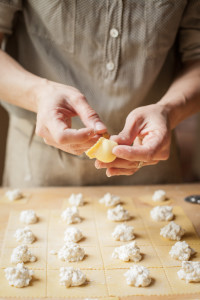 Tortelli di farro con ricotta e limone